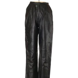 Genuine Black Leather Pants